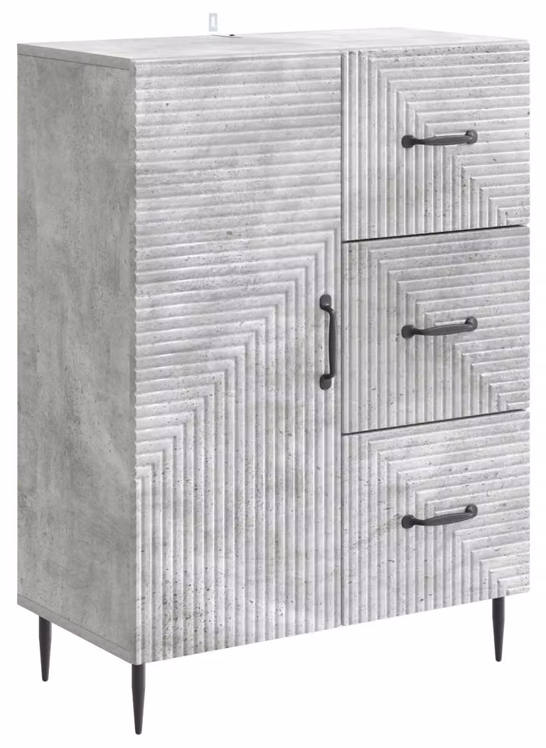 Credenza con cassetto Grigio Cemento 66 x 34,5 x 89,5 cm