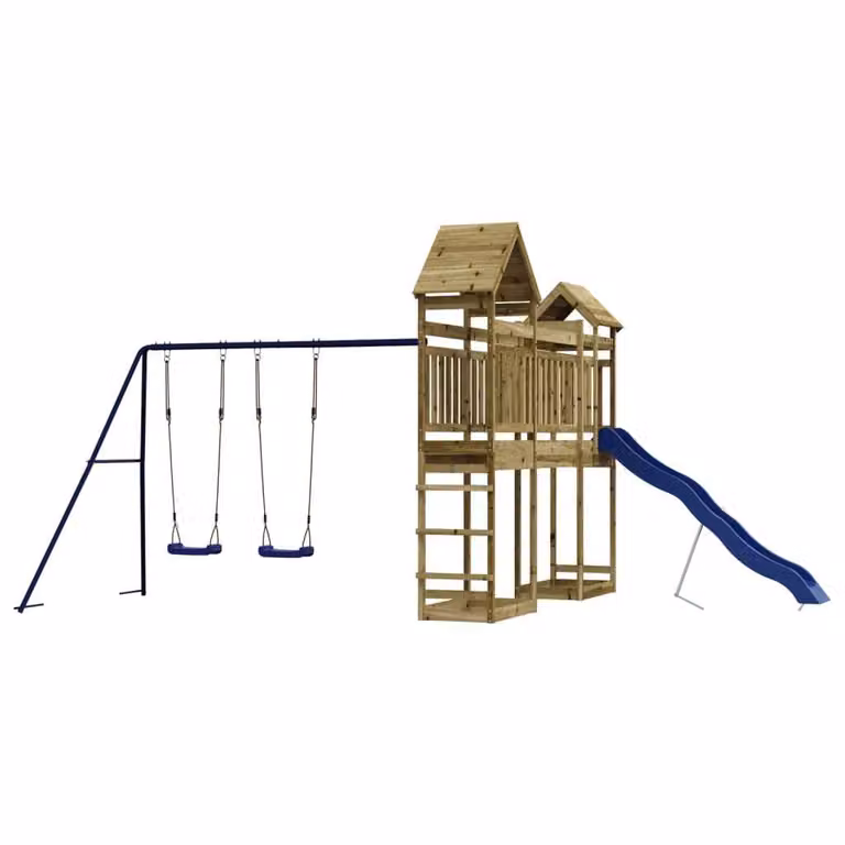 Set da Gioco da Esterno in Legno di Pino Impregnato