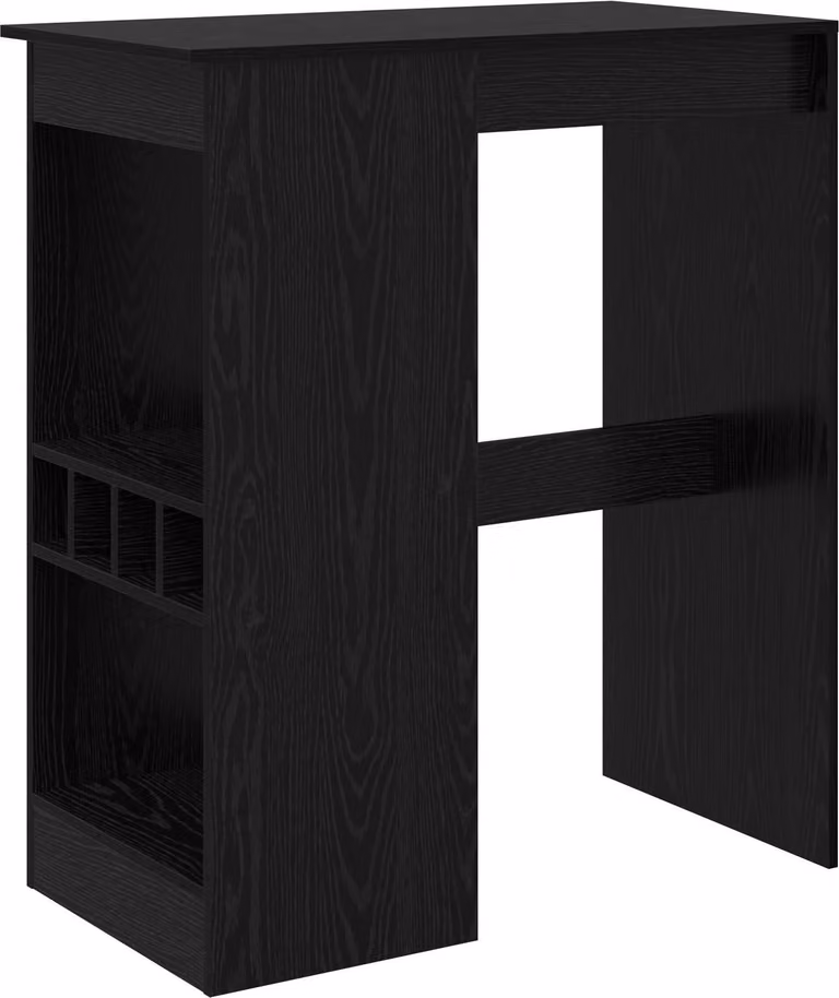 Tavolo da bar con lo scaffale Rovere Nero 90 x 47.5 x 103.5 cm