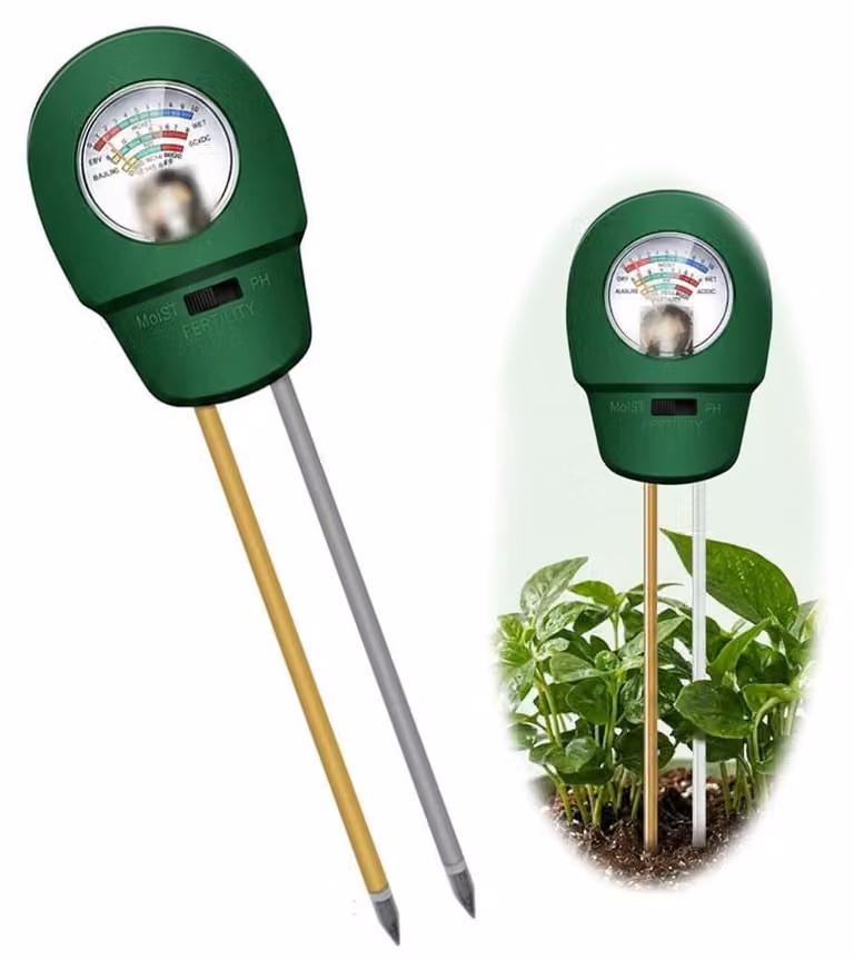 Misuratore del terreno 3-in-1 per pH, umidità e fertilità