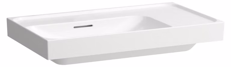 LAUFEN MEDA lavabo, encastrable, 800x460mm, tablette à droite, sans trou pour robinetterie, avec trop-plein, H8171167571091, H8171167571091