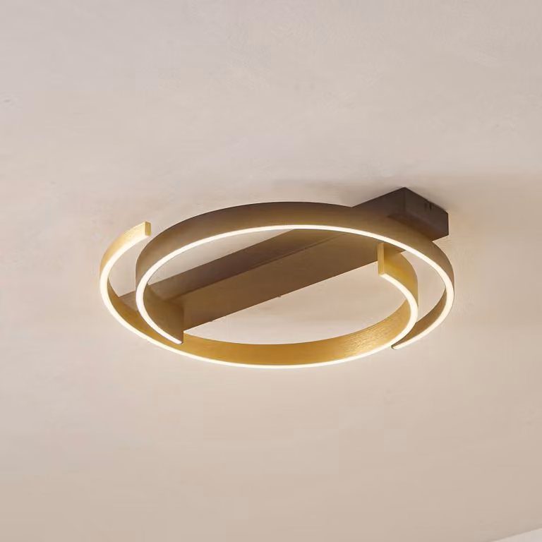 Plafoniera a LED Natsuma Lucande, Nero, Soggiorno / Sala da pranzo, Plastica, Moderno, Plafoniera LED