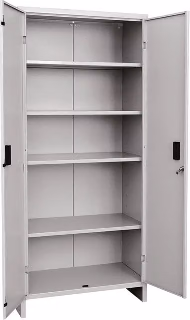 Armadio TuttoPiani Pratiko PROMETAL bianco con ante a battente e serratura L/P/H: 60 x 40 x 180 cm