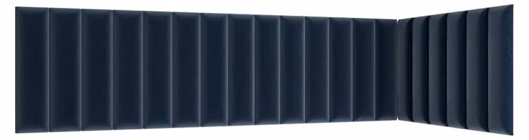 Set di pannelli imbottiti 210x90x60 VALERIO - blu