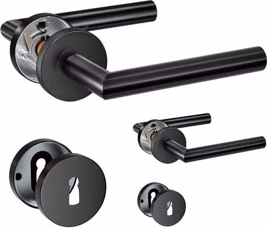 Set di recinzione a doppia griglia - Nero - 2 pezzi - Resistente - Acciaio inossidabile
