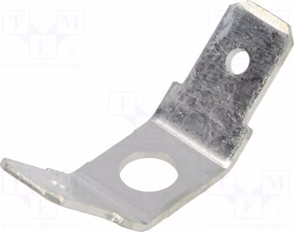 Connettore a morsetto, piatto, avvitabile, modello BM 02013 - Terminali a saldare M4, 6,3 mm, 0,8 mm, 2 connettori maschio
