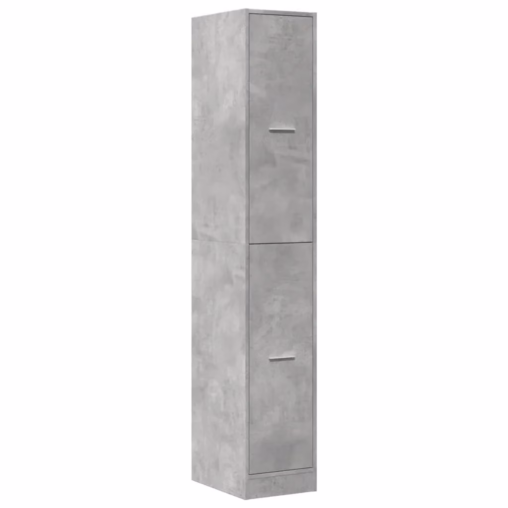 Mobiletto da farmacia stile classico grigio cemento con ante e cassetti L/P/H: 30 x 41 x 174,5 cm – 2