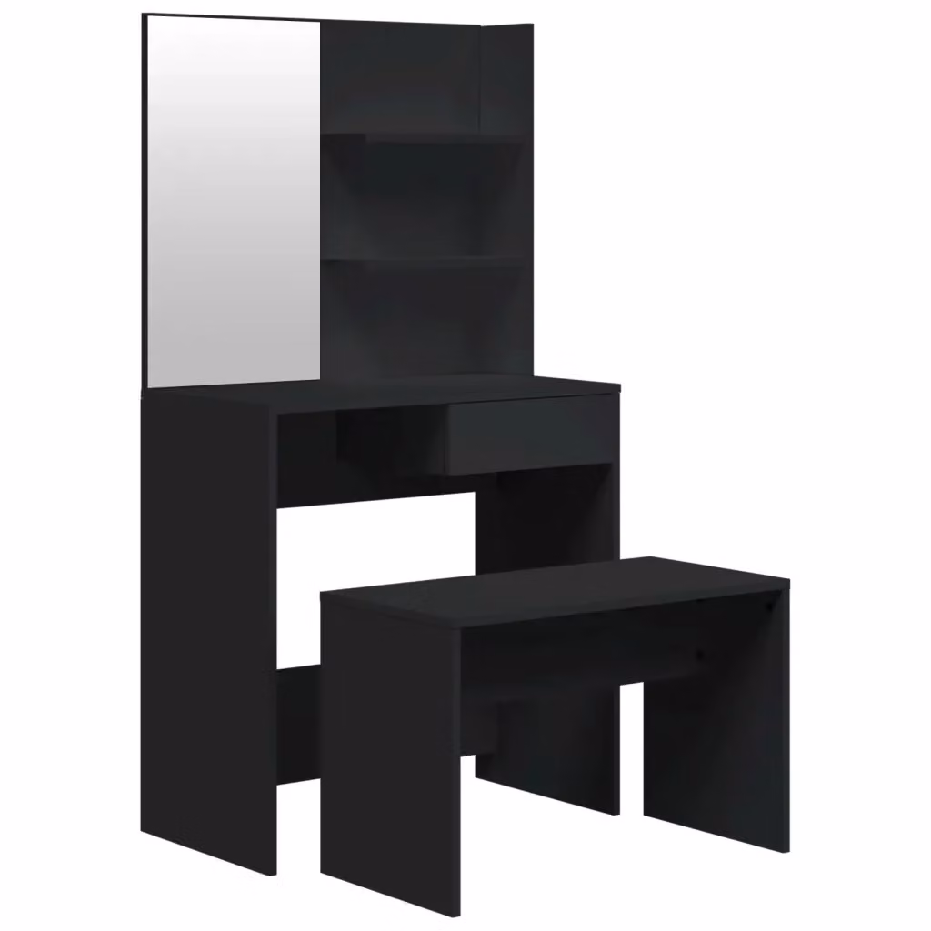 Set Toeletta vidaXL Nero L: 74,5 cm, P: 40 cm, H: 141 cm – 2