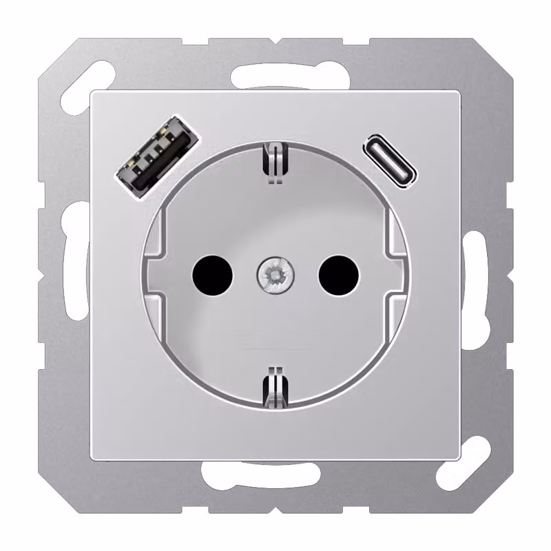Presa Jung SCHUKO con USB tipo AC A1520-15CAAL (A1520-15CAAL)
