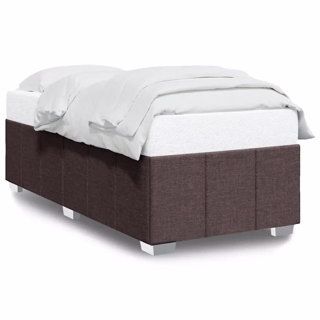 Giroletto vidaXL in tessuto marrone scuro con struttura in legno e doghe, L/P/H: 90 x 200 cm – 2