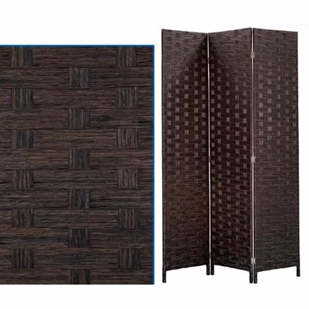 Paravento divisorio per ambienti Trade Shop Separe' A 3 Ante con pannelli double face marrone moderno – 2