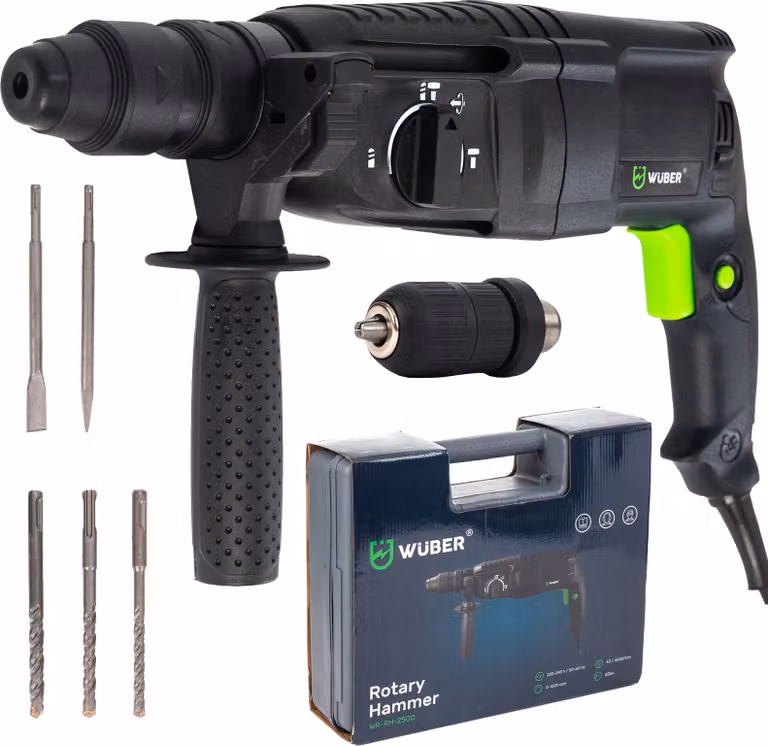 Trapano a percussione SDS+ autoserrante 2500W Potente 4J
