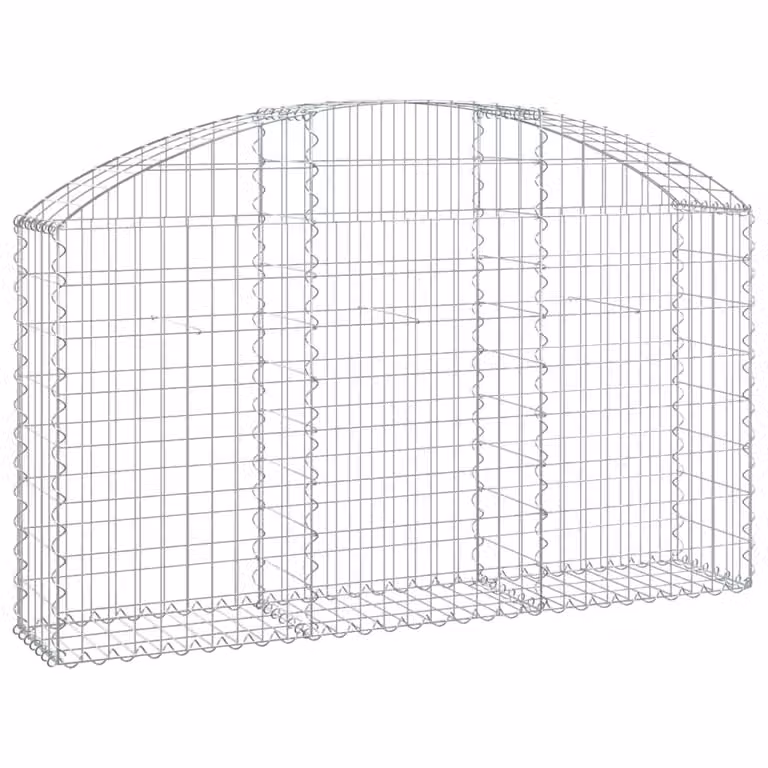 Cesto Gabbione ad Arco 150x30x80/100 cm Ferro Zincato