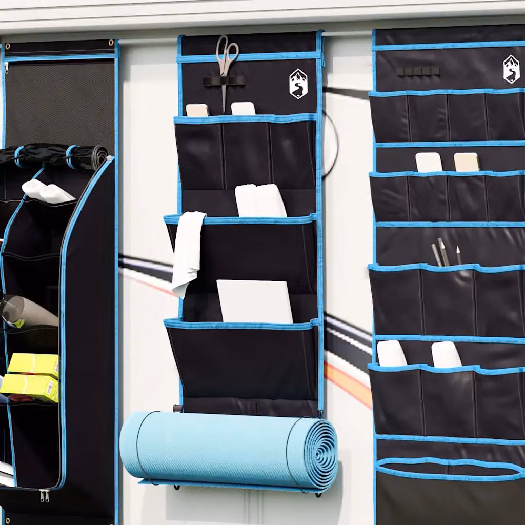 Sacchetto per stoccaggio vidaXL in tessuto Oxford nero e blu, 91 x 47,5 cm