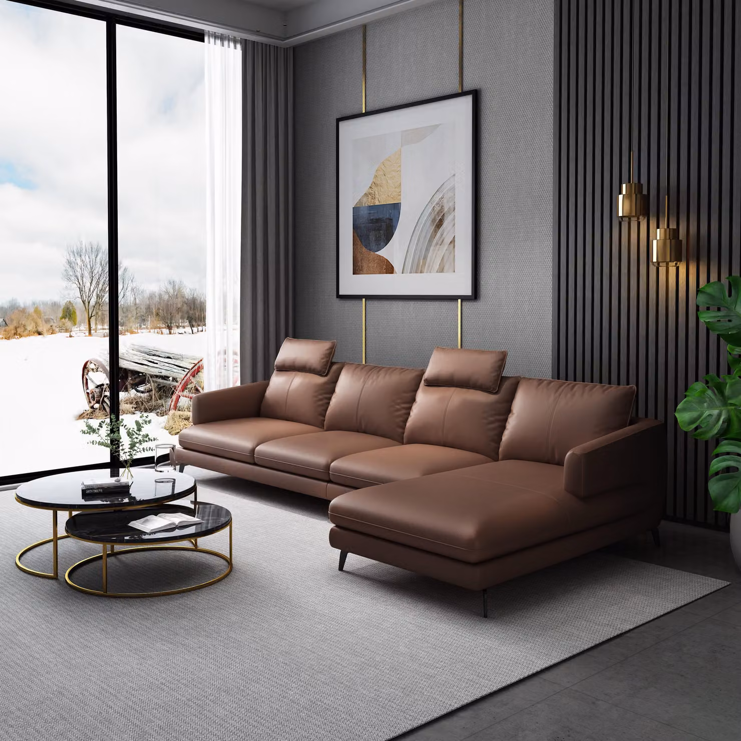 Sofa L-Form Ledersofa Couch Wohnlandschaft Ecksofa Garnitur Moderne Couchen