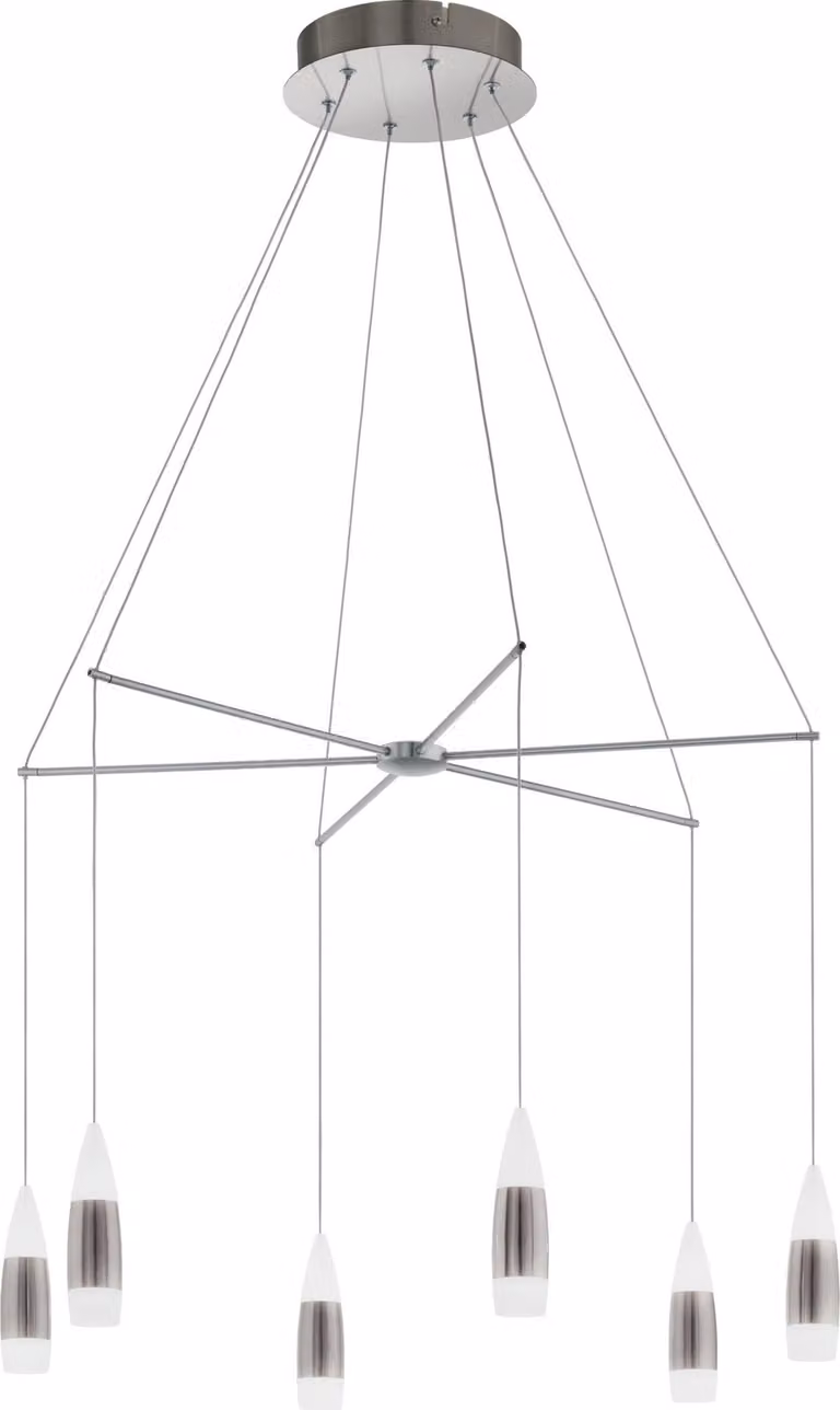 EGLO 39326 SANTIGA Lampada a sospensione LED nichel opaco 12x3,2W 3000K bianco caldo