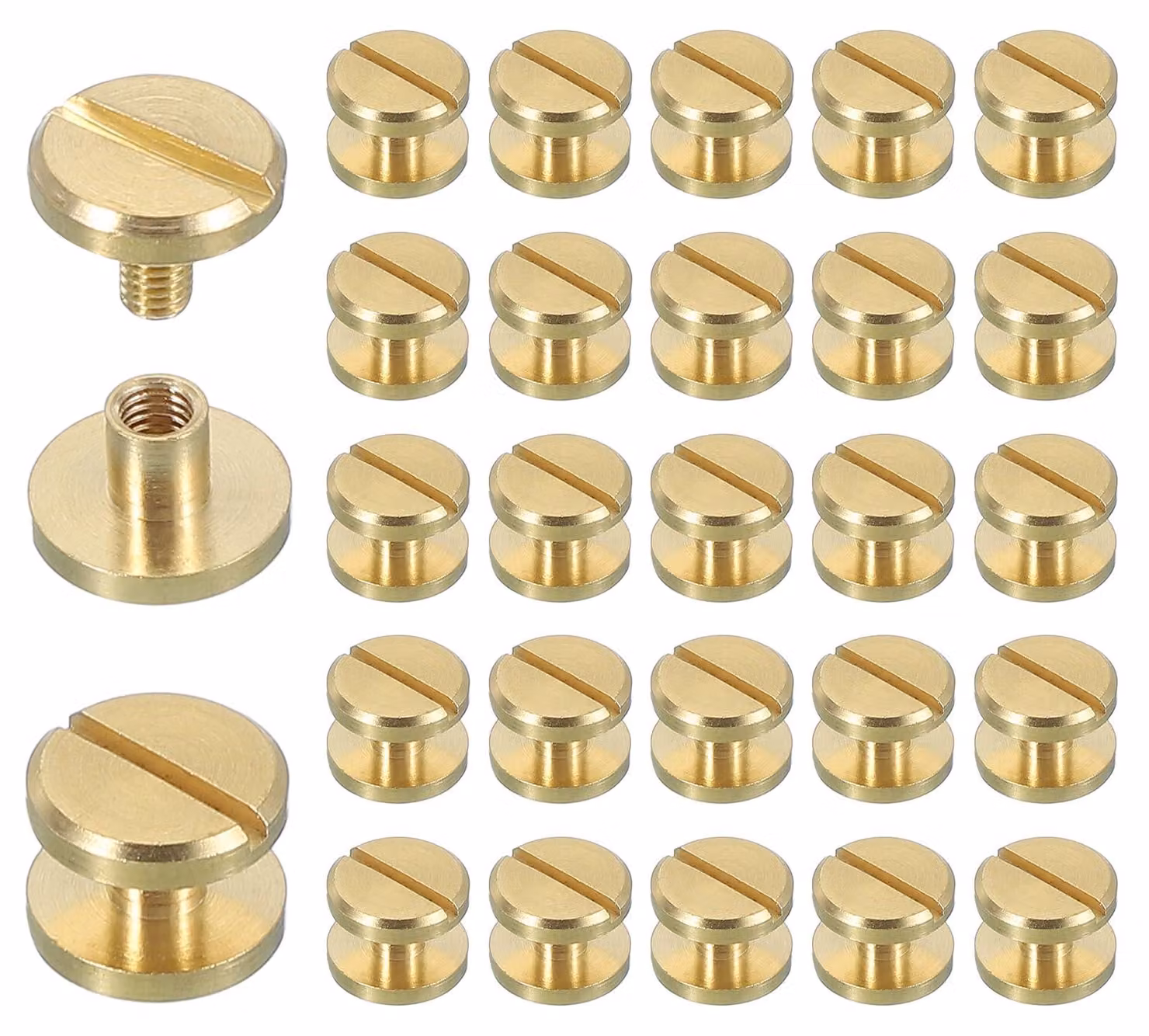 30 viti a croce in ottone, Chicago, M4x4mm