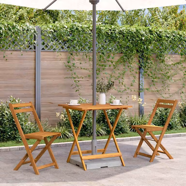 Maison Exclusive - Tavolo da giardino pieghevole, 70x70x75 cm, in legno massello di acacia