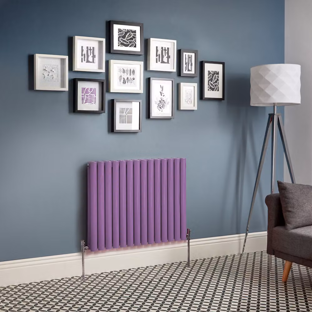Radiatore di Design Orizzontale  Viola (Lush Viola) -  635mm x 826mm - Pannello Doppio  - Revive