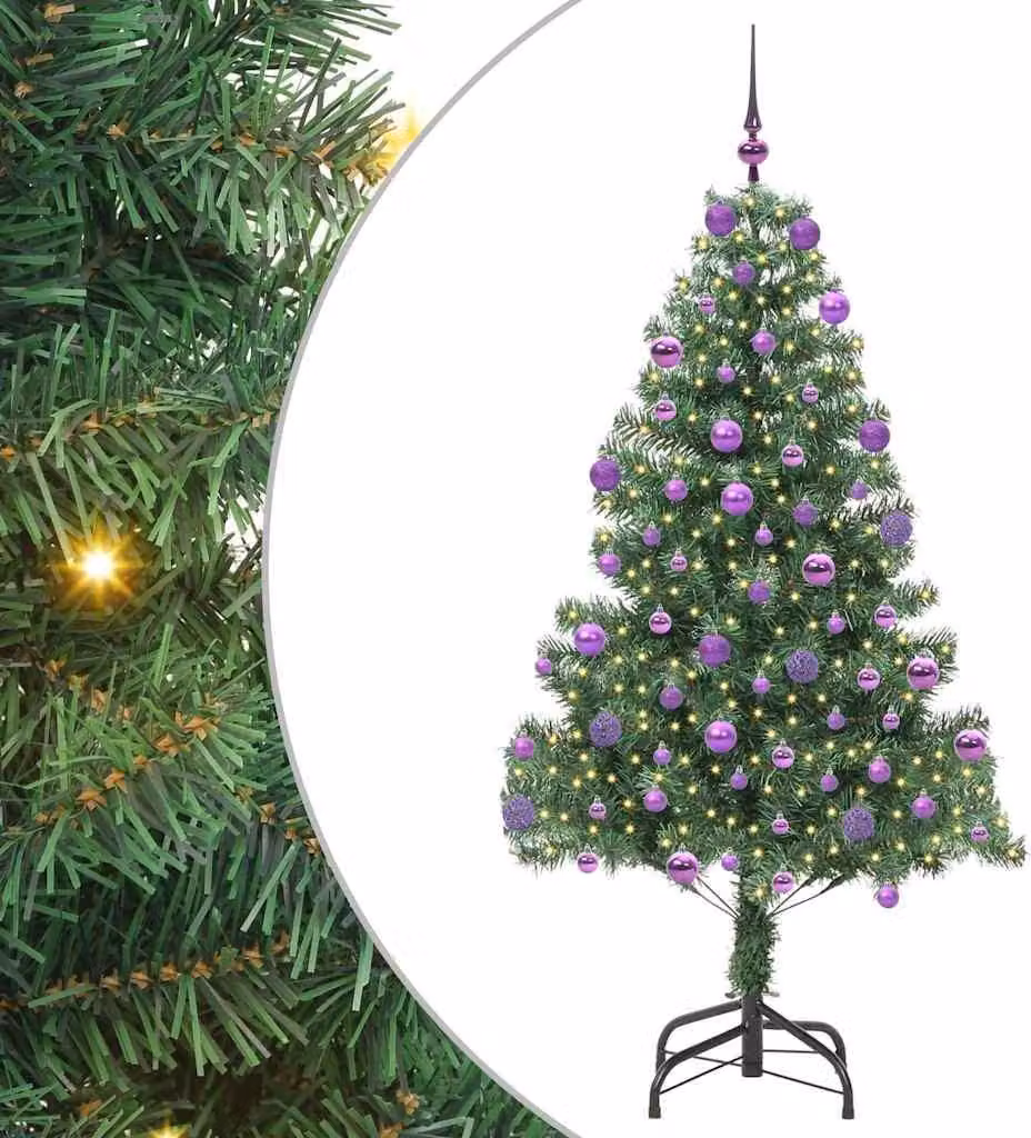 Albero di Natale con 300 LED con supporto Verde 210 cm PVC
