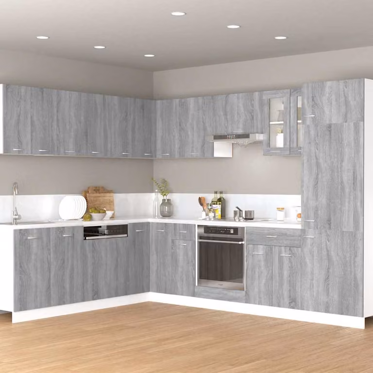 Pensile da cucina moderno vidaXL Lyon Grigio con ante a battente L/P/H: 60 x 31 x 40 cm