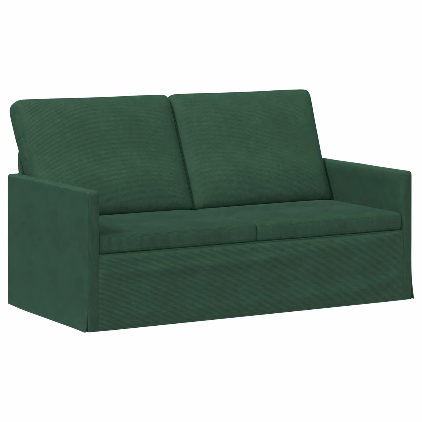 vidaXL Divano a 2 posti moderno in velluto verde con struttura in metallo L: 150 cm, P: 81 cm, H: 82 cm