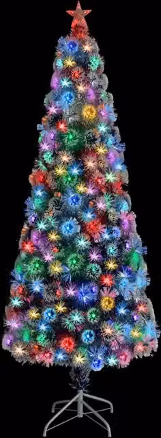 Albero di Natale preilluminato con LED bianco e blu vidaXL, Altezza: 240 cm