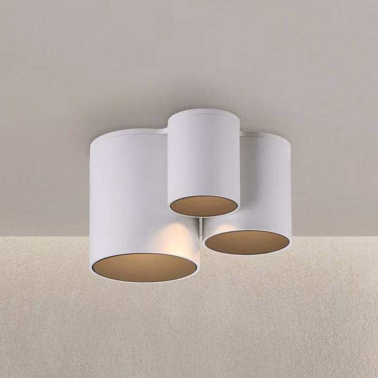 PURE Plafoniera Point, dimmerabile, Bianco / Opale, Bagno, Metallo, Moderno, Plafoniera