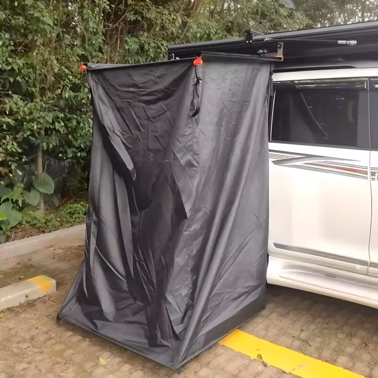 Tenda da doccia per auto Tenda da tetto per doccia in nero Tenda da campeggio Tenda da doccia
