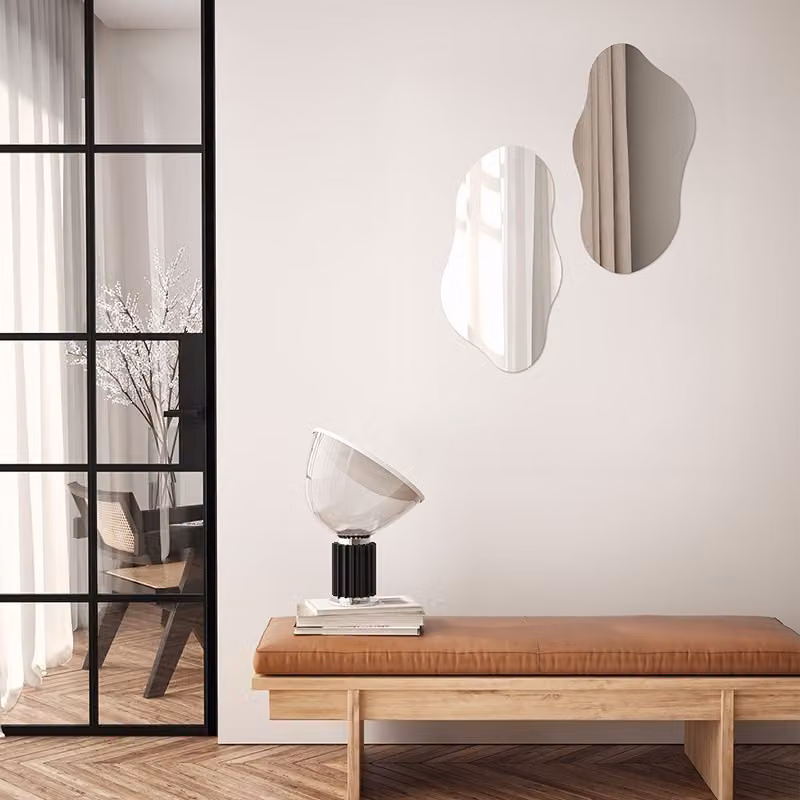Specchio Soft Shape Agave Quadri