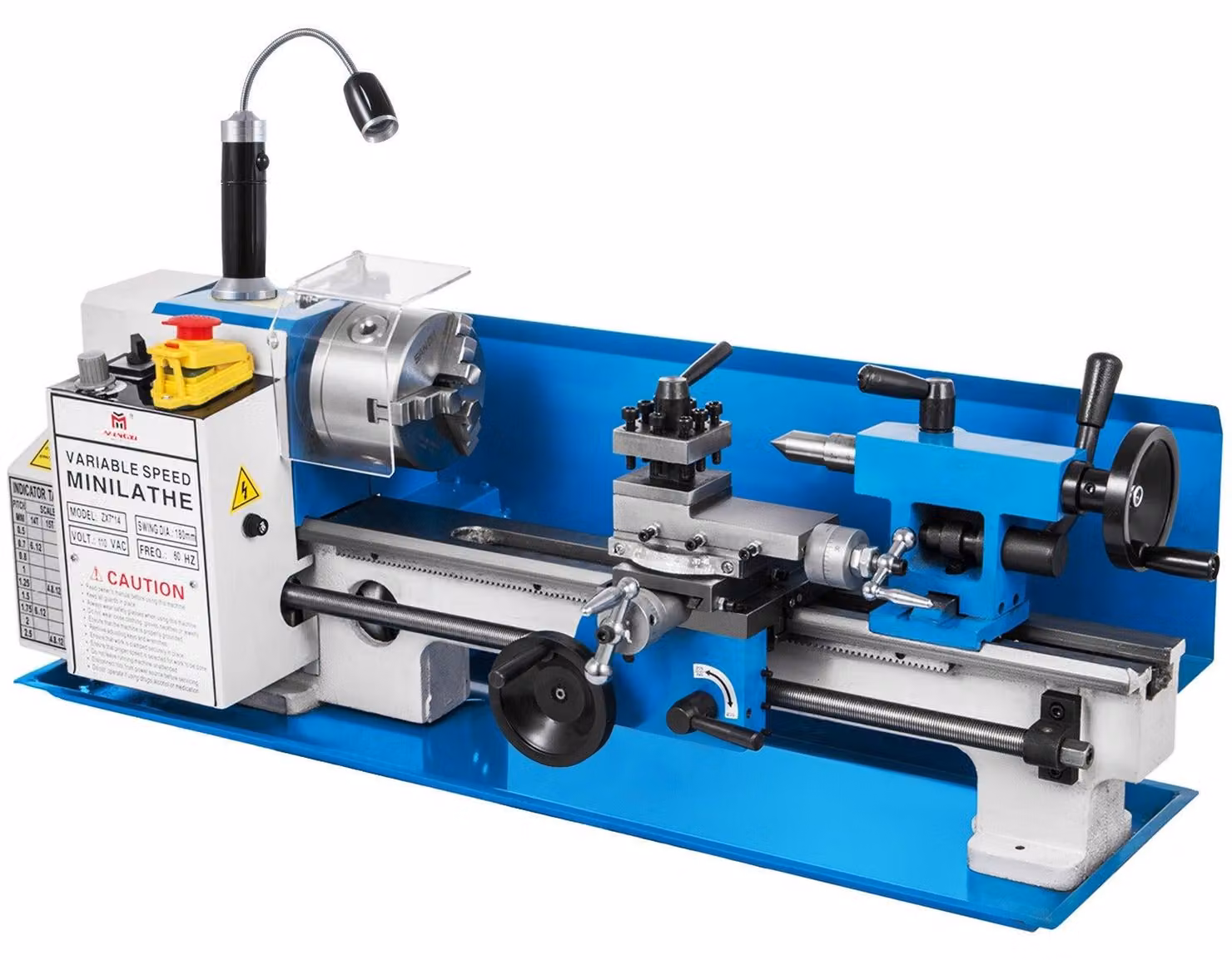 Tornio per metalli - Mini tornio - Tornio per metalli - Tornio da banco - Tornio di precisione - Potenza: 550W