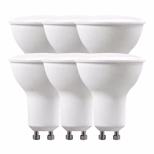 Faretto LED GU10 4.5W 100° Copertura Satinata 6500K (Box 6 Pezzi)