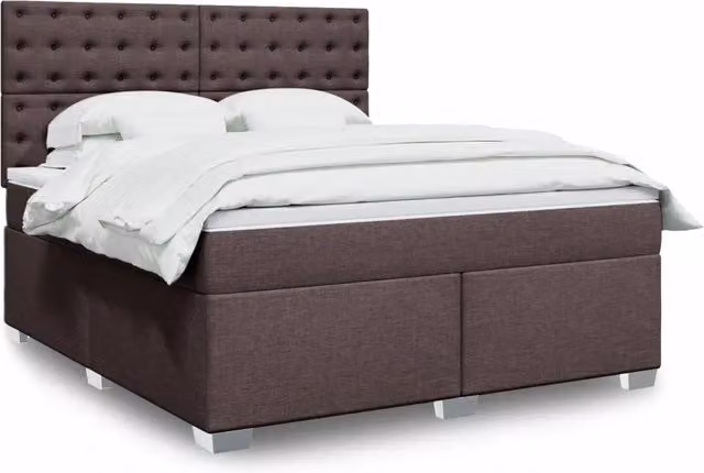 Letto Ibrido con Giroletto a Molle e Materasso vidaXL in Marrone e Bianco, L/P: 180 x 200 cm