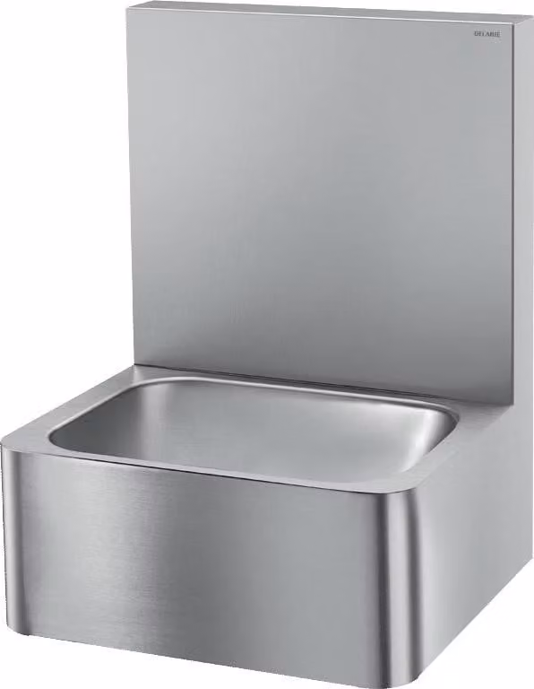Lavabo Delabie Hygiene pannello posteriore alto Edst. 1.4301 sat.