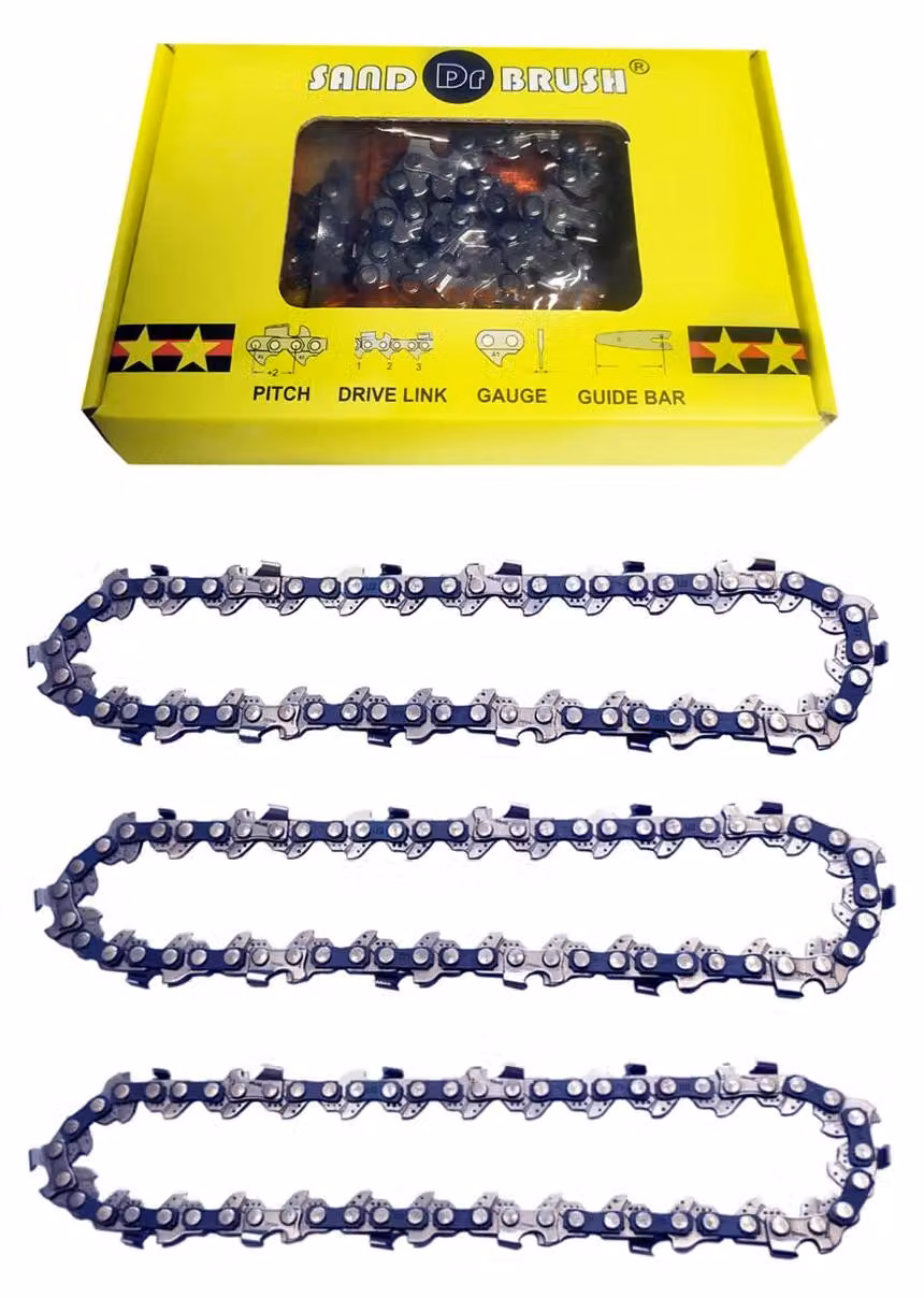 3 catene da sega per motosega portatile da 4 pollici, lunghezza di taglio 10 cm, 28 maglie
