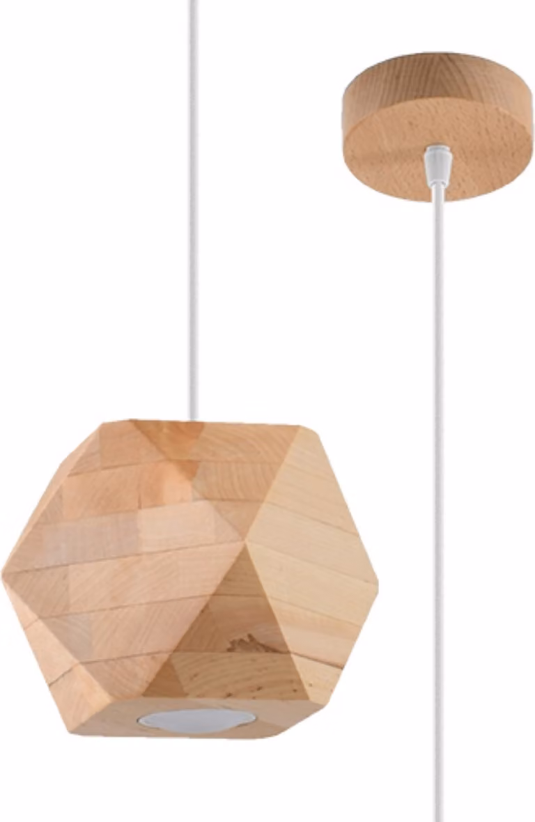 Lampada a sospensione ARBORO in legno chiaro, 1xGU10x40W, dimensioni: 120x12x12 cm, IP20, Pure Lume