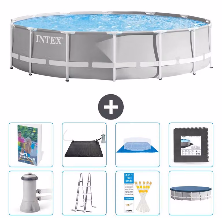 Struttura per piscina a forma di prisma - 427x107 cm - composta da 7 elementi - modello S543