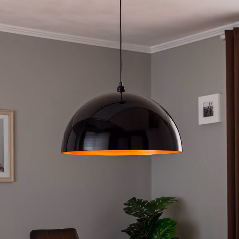 Lampada a sospensione Berceste 237-S Opviq, dimmerabile, Nero, Soggiorno / Sala da pranzo, Metallo, Lampada a sospensione