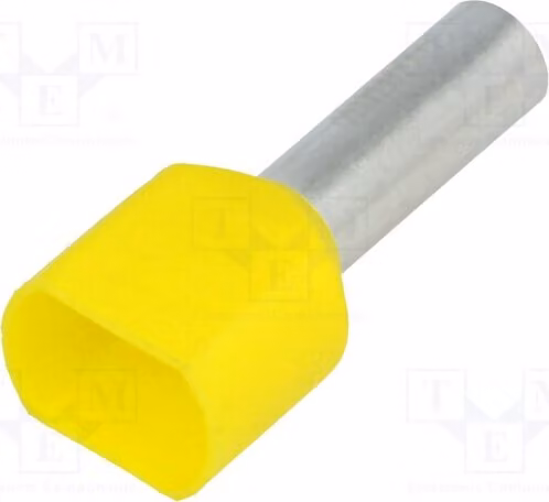 5 connettori a crimpare: guaina da 6 mm², isolati, con terminale in rame stagnato da 14 mm, modello BM 00661