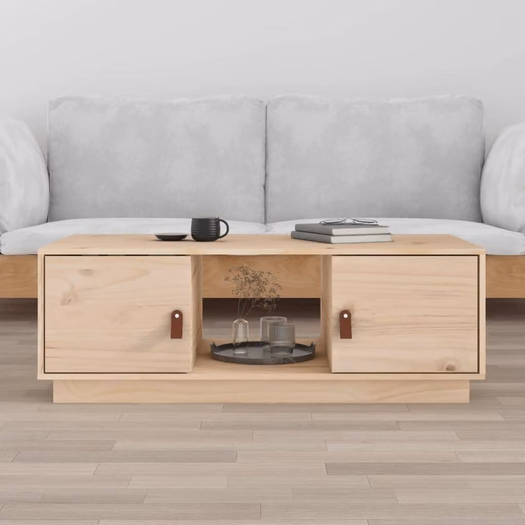 vidaXL Tavolino 100x50x35 cm in pino massiccio - Tavolino - Tavoli da caffè - Tavolino - Tavolino da divano