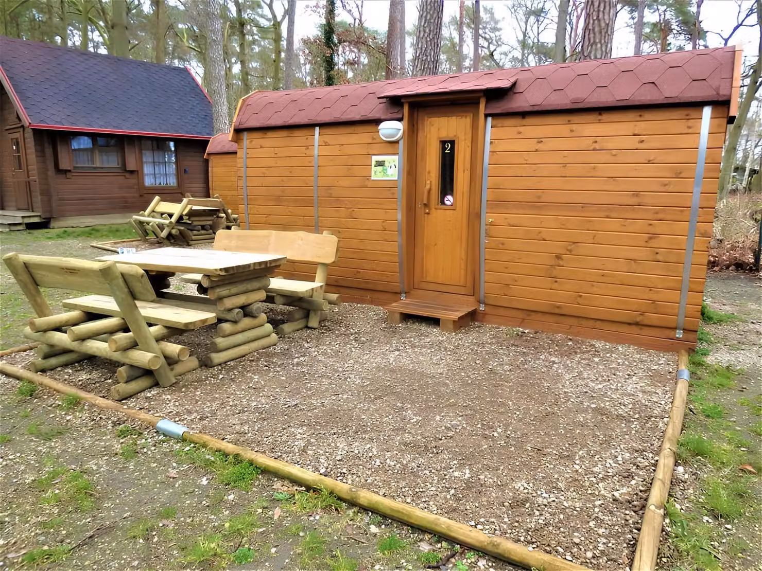 Camping Haus Ferienhaus Winziges Fertighaus Holzhaus 230x480cm Fasshaus