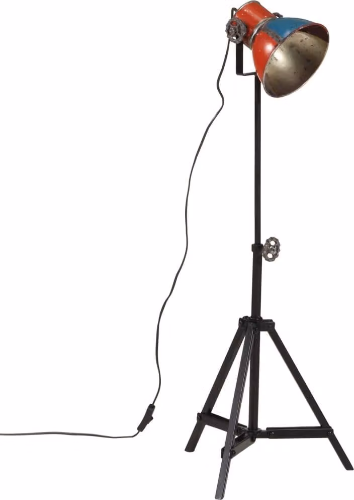 vidaXL Lampada da terra 25 W Multicolore 35x35x65/95 cm E27