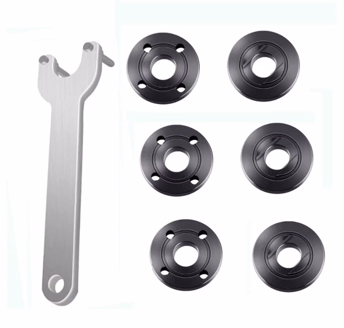 Accessori per smerigliatrice angolare, flangia per smerigliatrice, chiave a T, dado di bloccaggio in metallo