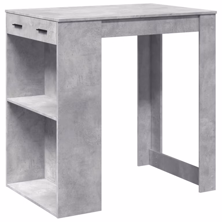 Tavolo da Bar Grigio Cemento 102x70x103,5 cm in Truciolato