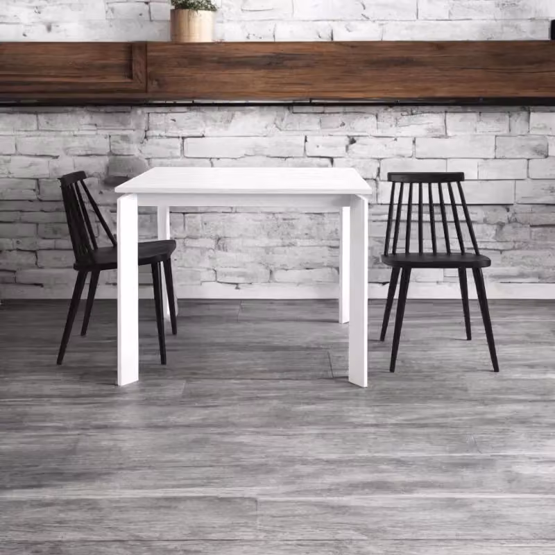 Tavolo moderno allungabile Mobili 2G in legno bianco frassino L: 90 cm, P: 90 cm, H: 78 cm – 2