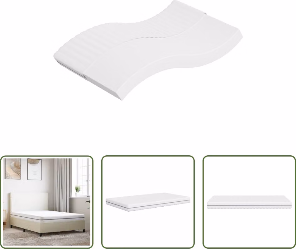 The Living Store Materasso in schiuma Medium Soft 120x200 cm