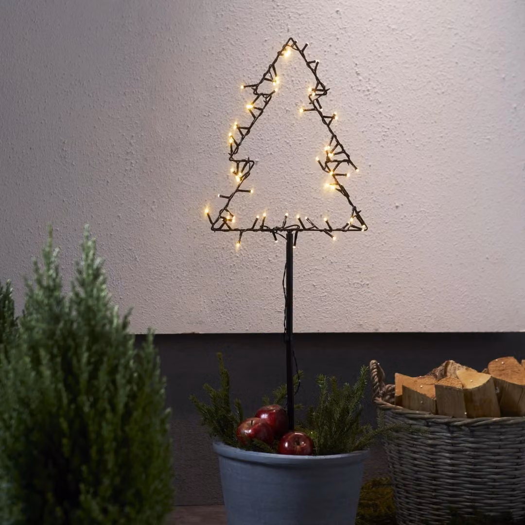 Albero di luci LED "Spiky" di Star Trading, 60 LED bianchi caldi