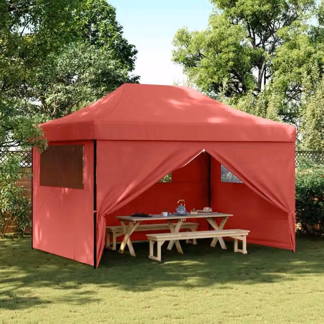 Tenda Party-Tenda da festa Borgogna 279 x 410 x 315 cm Tessuto Oxford 918624