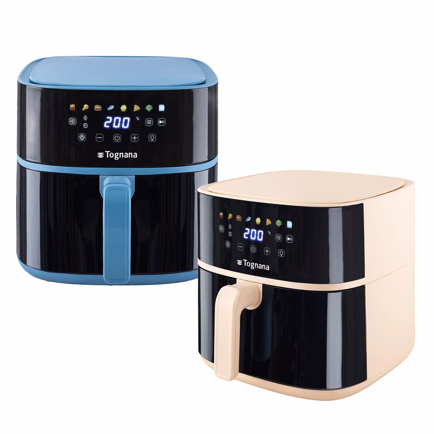 Friggitrice ad aria Tognana Linea Iridea Gold, 8 Litri, 2000 Watt con display digitale – 2