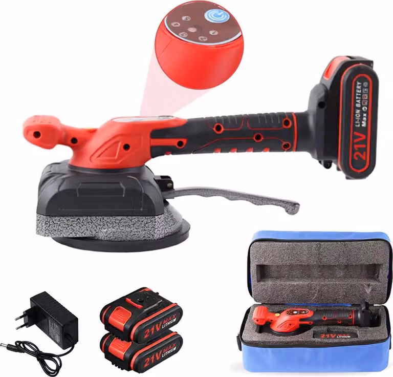 Piastrellatrice, 5 marce, batteria ricaricabile, set rosso, set rosso